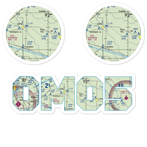 Joe D Lewis Airport (0MO5) VFR Sectional Sticker Pack