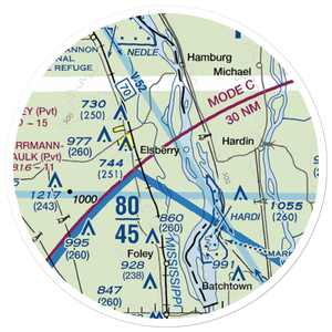 Sloan's Airport (0MO8) VFR Sectional Sticker (20 mile)
