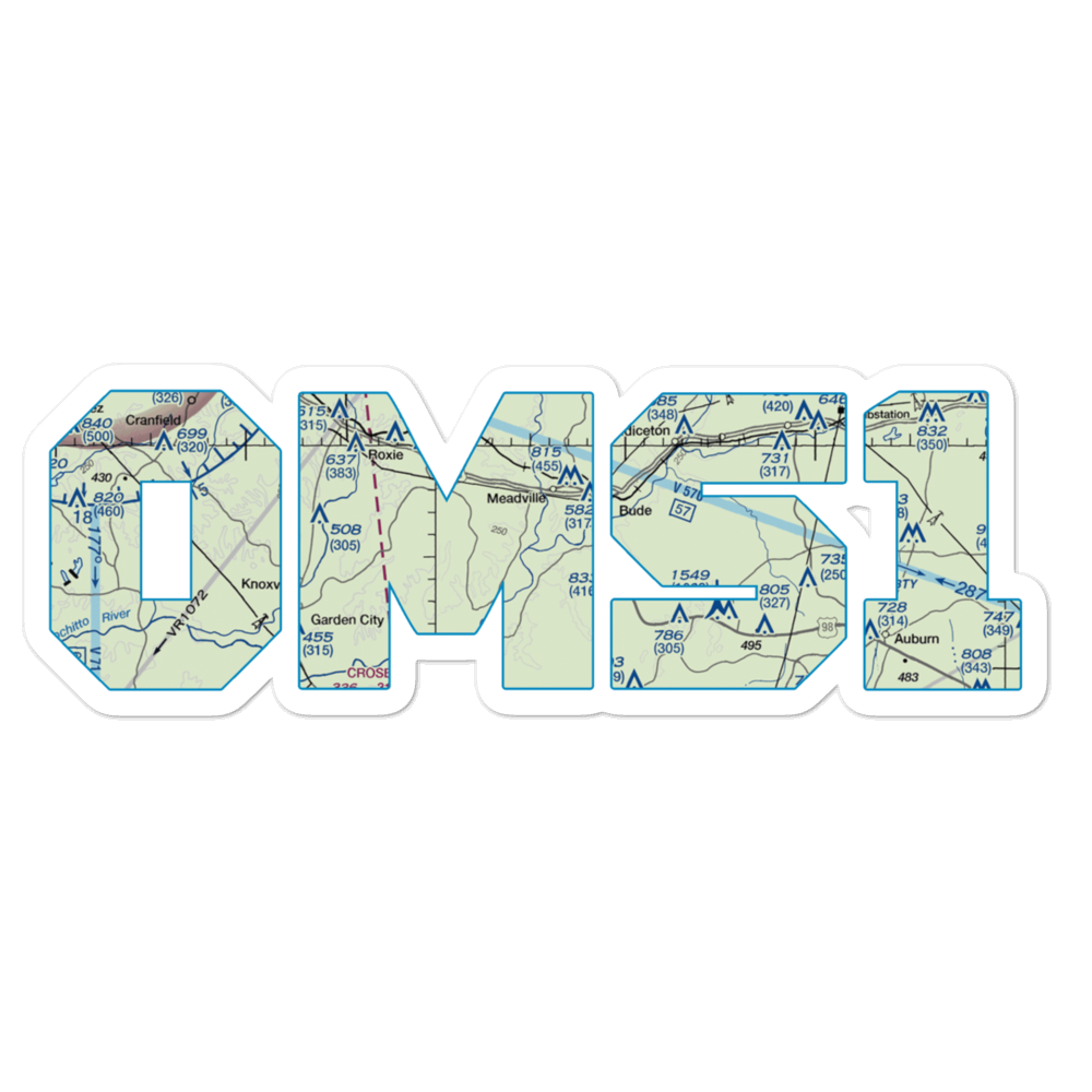 Franklin Field (0MS1) VFR Sectional Sticker 