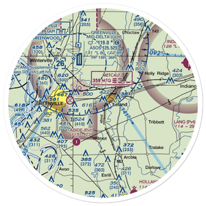 Lewis Air Service Airport (0MS5) VFR Sectional Sticker (30 mile)