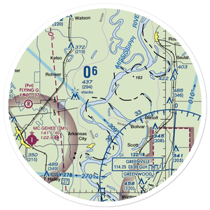 Catfish Point Airport (0MS8) VFR Sectional Sticker (30 mile)