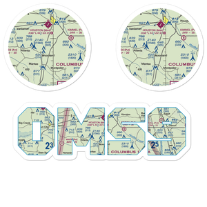 Shenandoah Valley Farms Airport (0MS9) VFR Sectional Sticker Pack