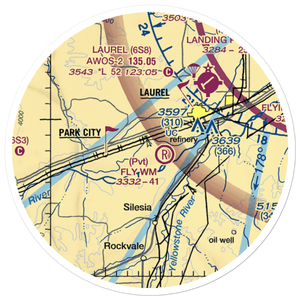 Cottonwood Airport (0MT5) VFR Sectional Sticker (20 mile)