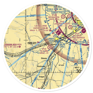 Cottonwood Airport (0MT5) VFR Sectional Sticker (30 mile)