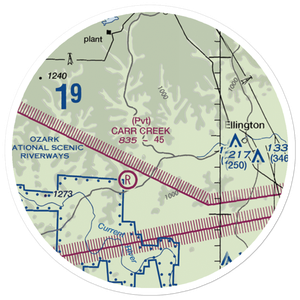 Eagle Field (0MU0) VFR Sectional Sticker (20 mile)