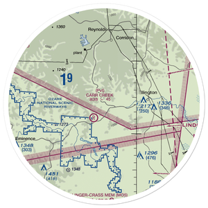 Eagle Field (0MU0) VFR Sectional Sticker (30 mile)