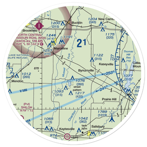 Slaughter Airport (0MU4) VFR Sectional Sticker (30 mile)