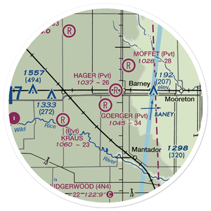 Goerger Airport (0NA1) VFR Sectional Sticker (20 mile)