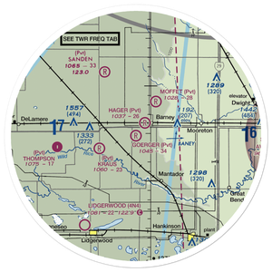 Goerger Airport (0NA1) VFR Sectional Sticker (30 mile)