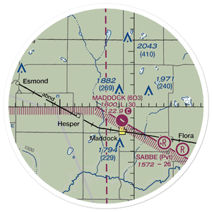 Sorlie Airport (0NA5) VFR Sectional Sticker (20 mile)