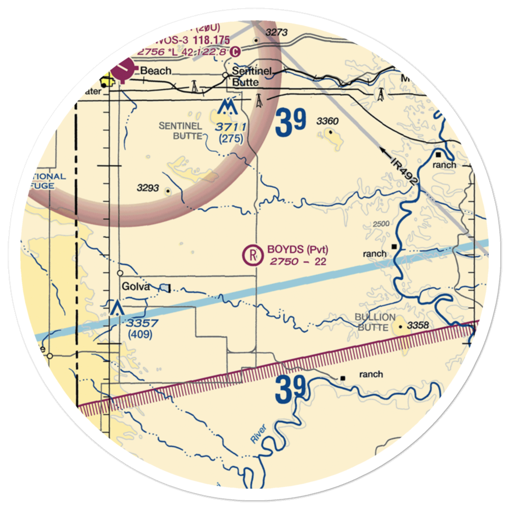 Boyd's Turf Airport (0NA9) VFR Sectional Sticker (30 mile) 