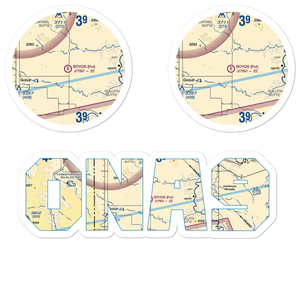 Boyd's Turf Airport (0NA9) VFR Sectional Sticker Pack