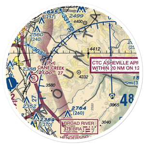 Bearwallow Farm Airport (0NC1) VFR Sectional Sticker (20 mile)