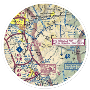 Bearwallow Farm Airport (0NC1) VFR Sectional Sticker (30 mile)