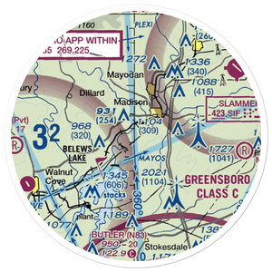 Lindsay Airport (0NC7) VFR Sectional Sticker (20 mile)