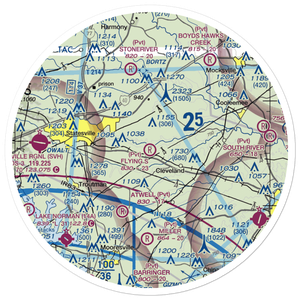 Flying S Ranch Airport (0NC8) VFR Sectional Sticker (30 mile)