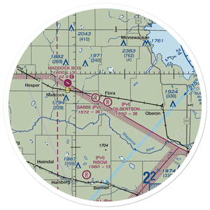 Gilbertson Field (0ND0) VFR Sectional Sticker (30 mile)