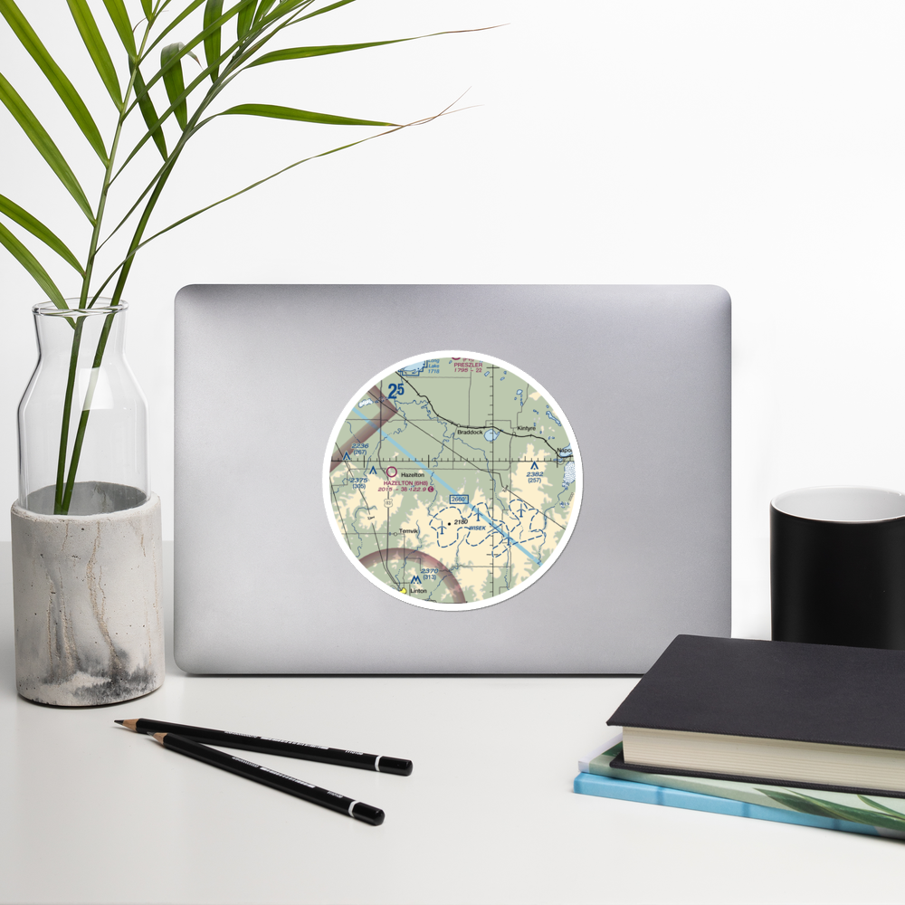 Saville Private Airport (0ND7) VFR Sectional Sticker (30 mile) 