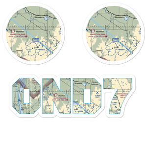 Saville Private Airport (0ND7) VFR Sectional Sticker Pack
