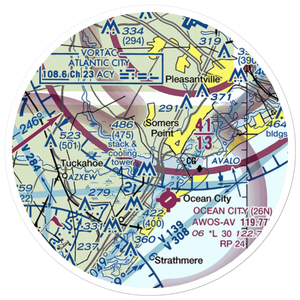 Dix Field (0NJ6) VFR Sectional Sticker (20 mile)