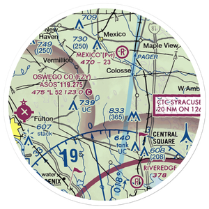 Spring Brook Airport (0NK1) VFR Sectional Sticker (20 mile)