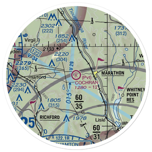 Lapeer Flyer Airport (0NK6) VFR Sectional Sticker (20 mile)