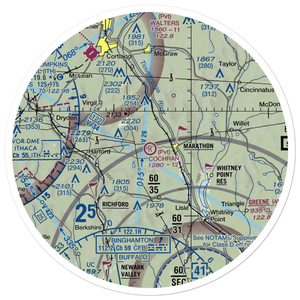 Lapeer Flyer Airport (0NK6) VFR Sectional Sticker (30 mile)