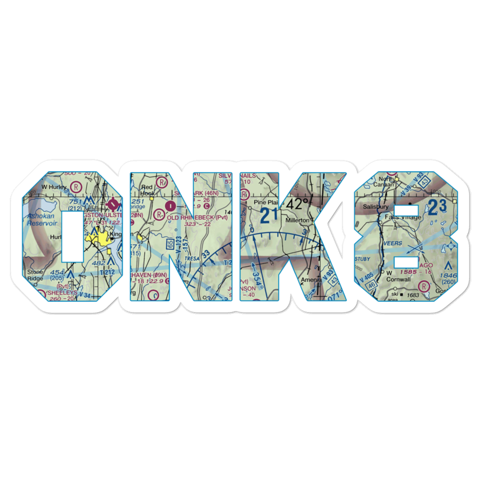 Rocky Reef Farm Airport (0NK8) VFR Sectional Sticker 