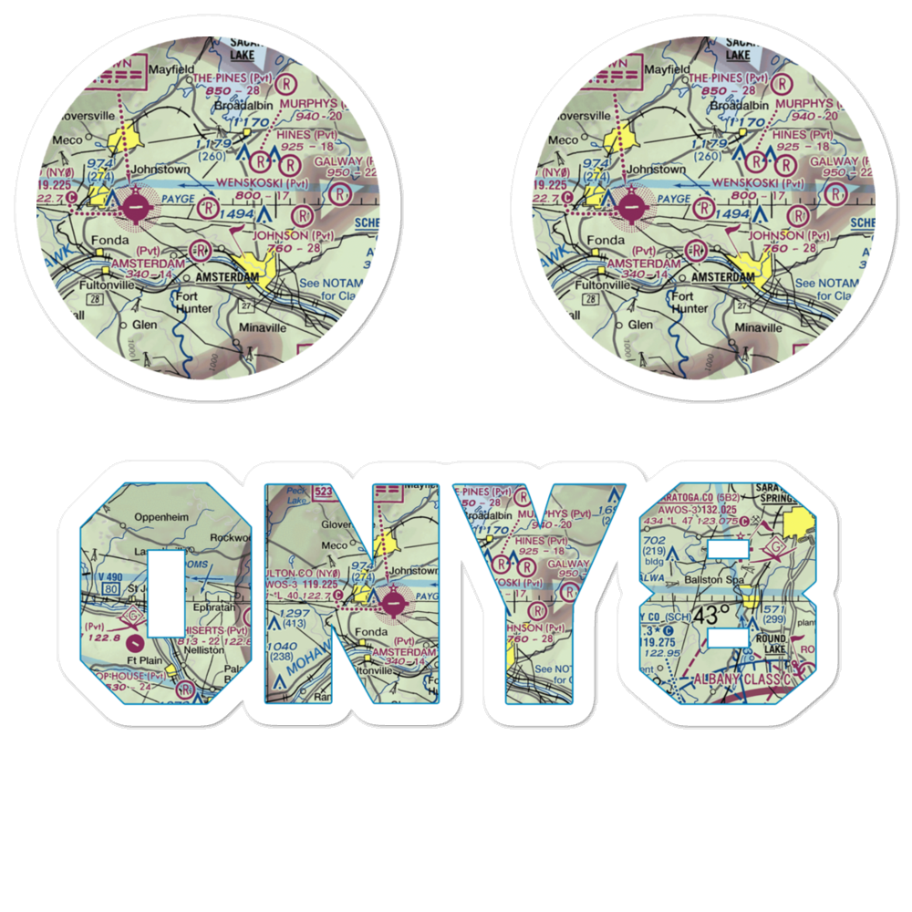 Wenskoski Field (0NY8) VFR Sectional Sticker Pack 