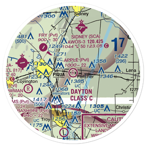 Apple Airport (0OH7) VFR Sectional Sticker (20 mile)