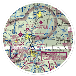 Apple Airport (0OH7) VFR Sectional Sticker (30 mile)