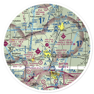 Fry Airport (0OH8) VFR Sectional Sticker (30 mile)