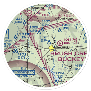 Unger Field (0OI2) VFR Sectional Sticker (20 mile)