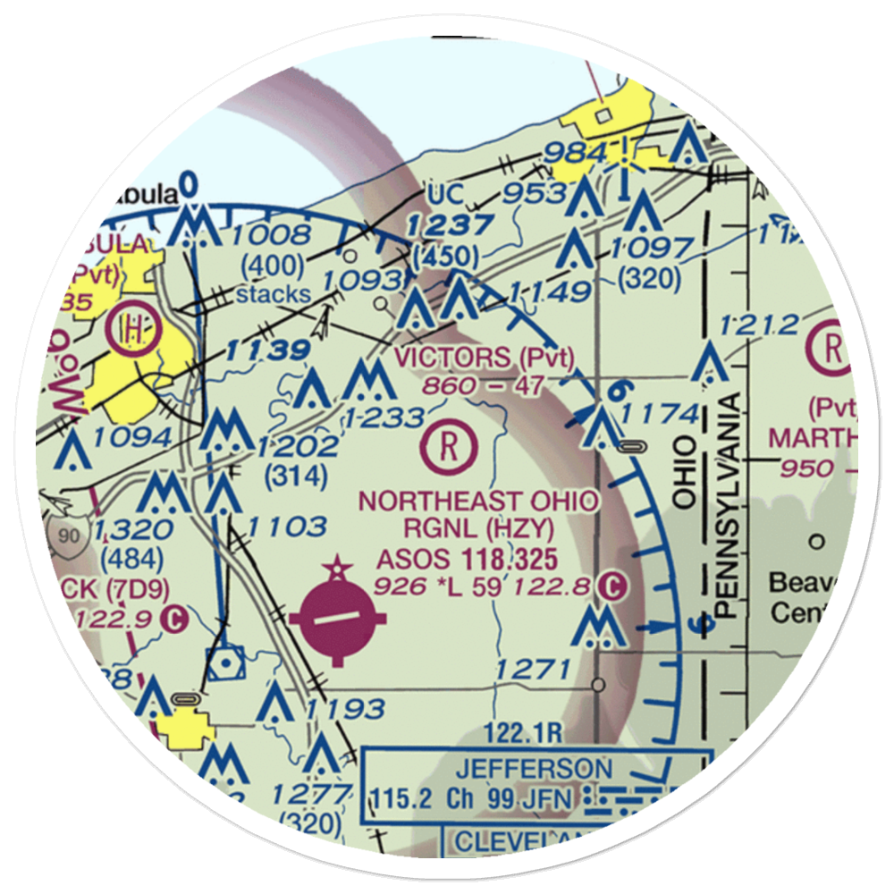 Victor's Landing Airport (0OI6) VFR Sectional Sticker (20 mile) 