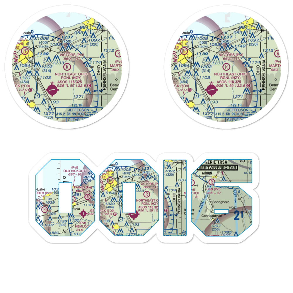 Victor's Landing Airport (0OI6) VFR Sectional Sticker Pack 