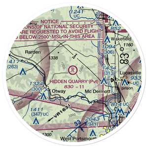 Hidden Quarry Airport (0OI9) VFR Sectional Sticker (20 mile)