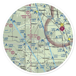 Mckey Airport (0OK1) VFR Sectional Sticker (30 mile)