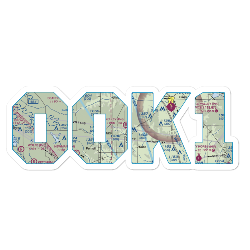 Mckey Airport (0OK1) VFR Sectional Sticker 