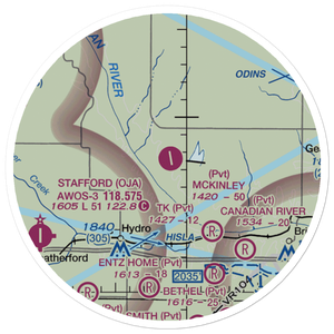 Mckinley Ranch Airport (0OK3) VFR Sectional Sticker (20 mile)