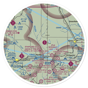 Mckinley Ranch Airport (0OK3) VFR Sectional Sticker (30 mile)