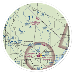 Rock Creek Farm Airport (0OK4) VFR Sectional Sticker (30 mile)