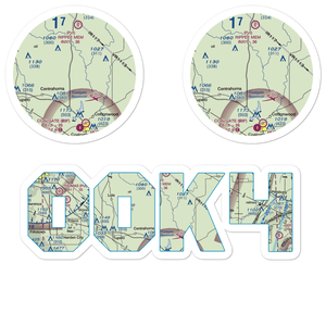 Rock Creek Farm Airport (0OK4) VFR Sectional Sticker Pack