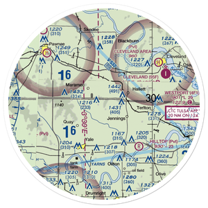 Crystal Airport (0OK9) VFR Sectional Sticker (30 mile)