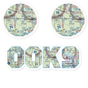 Crystal Airport (0OK9) VFR Sectional Sticker Pack