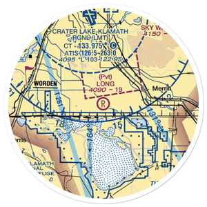 Long Ranch Airport (0OR3) VFR Sectional Sticker (20 mile)