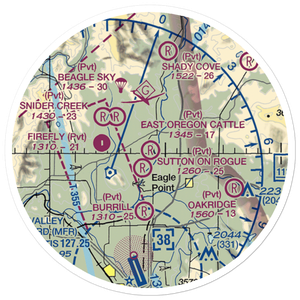 East Oregon Cattle Co Airport (0OR5) VFR Sectional Sticker (20 mile)