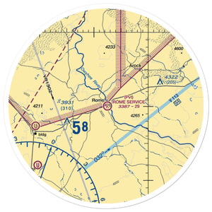 Rome Service Airport (0OR6) VFR Sectional Sticker (30 mile)