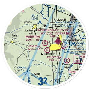 Marr Field (0OR7) VFR Sectional Sticker (20 mile)