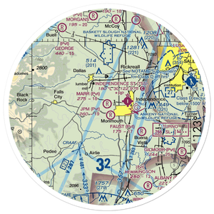 Marr Field (0OR7) VFR Sectional Sticker (30 mile)