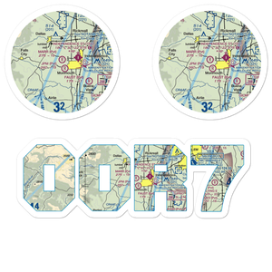 Marr Field (0OR7) VFR Sectional Sticker Pack